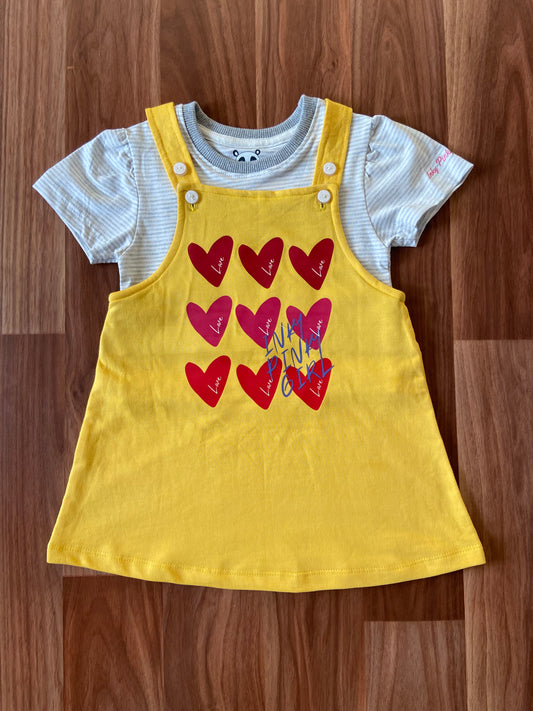 Girl Dress with T-Shirt Set