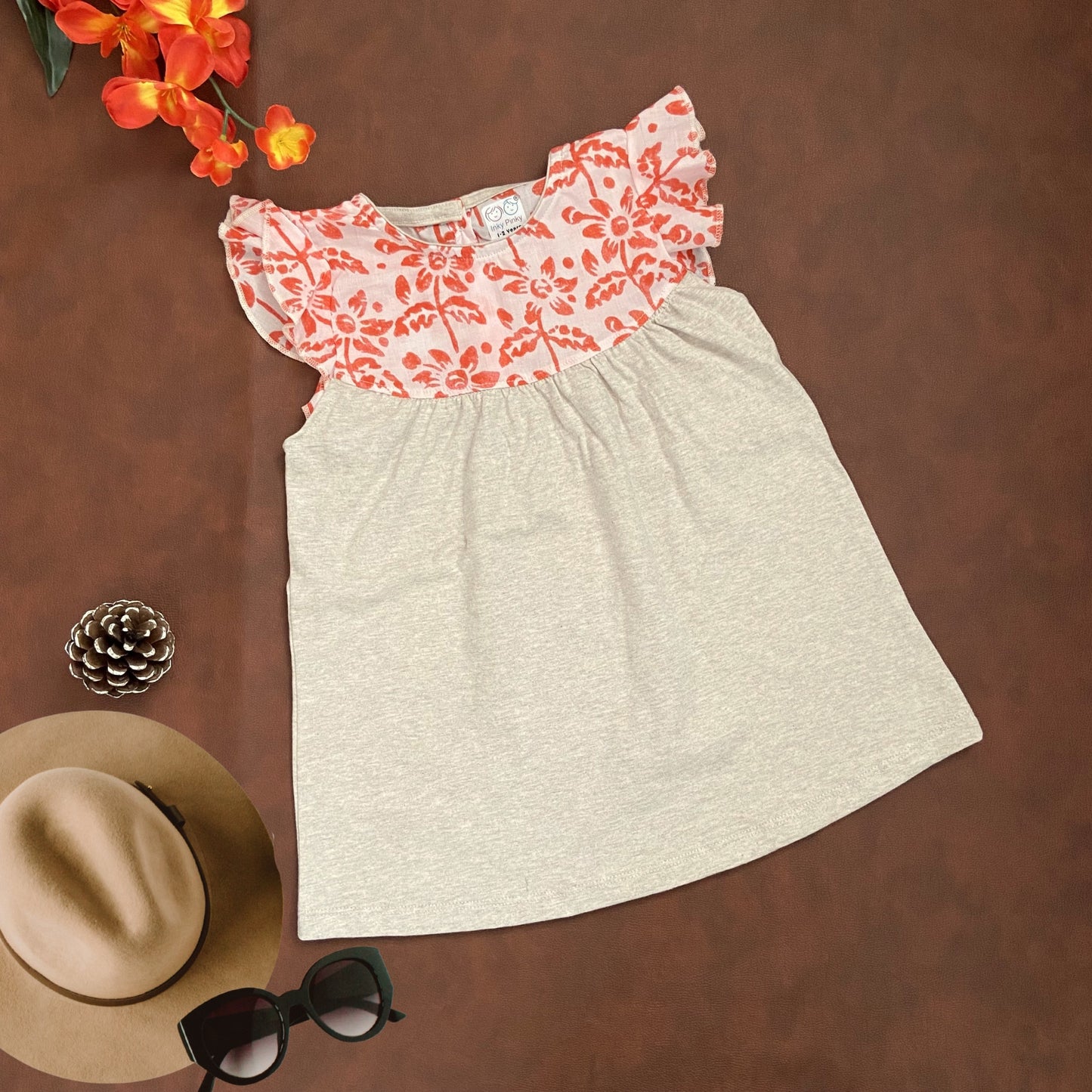 Girls Cotton Trendy Frill Sleeve Frock