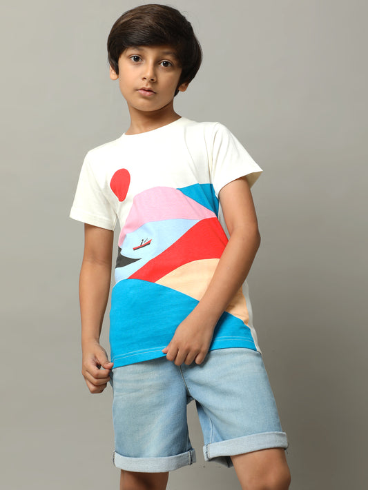 BOYS PRINTED COTTON T-SHIRT