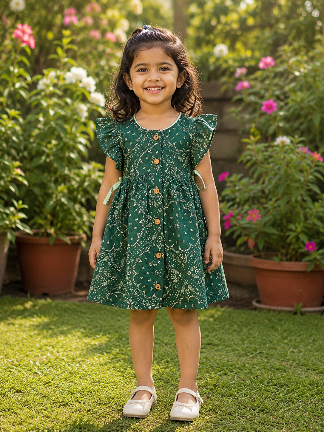 Organic Cotton Girls Woven Frocks IP41