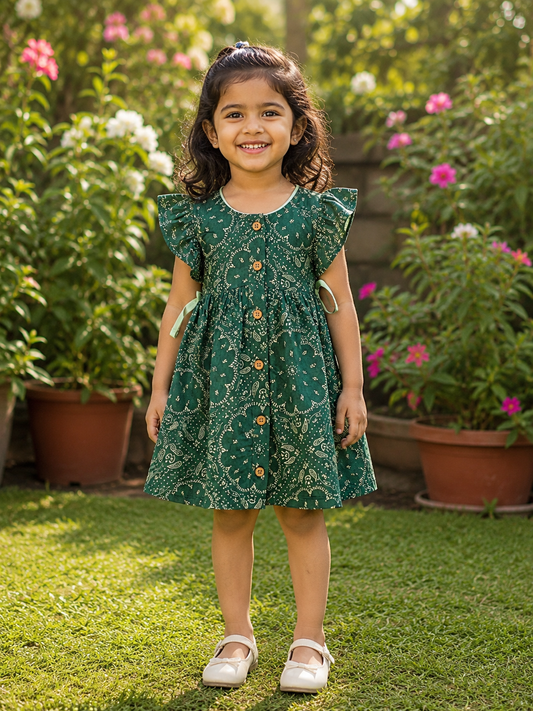 Organic Cotton Girls Woven Frocks IP41