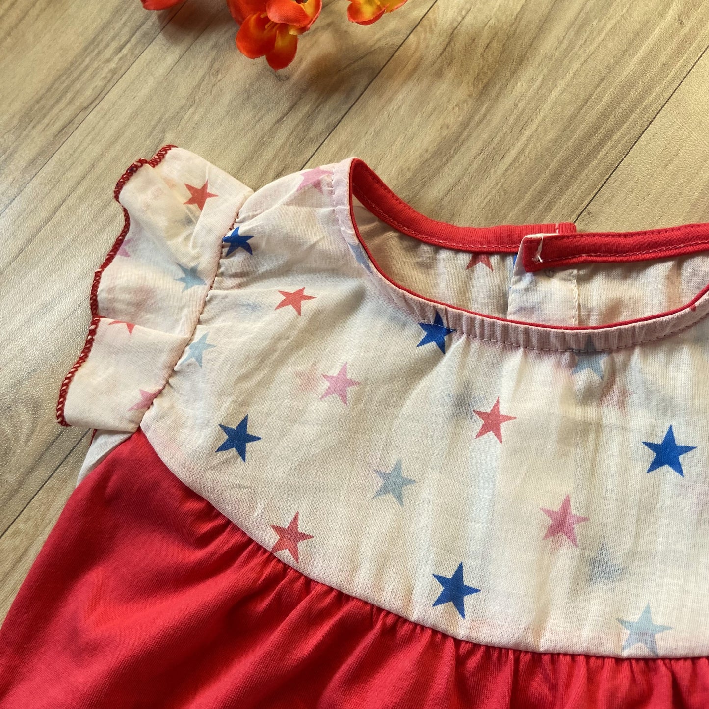 Girls Cotton Trendy Frill Sleeve Frock