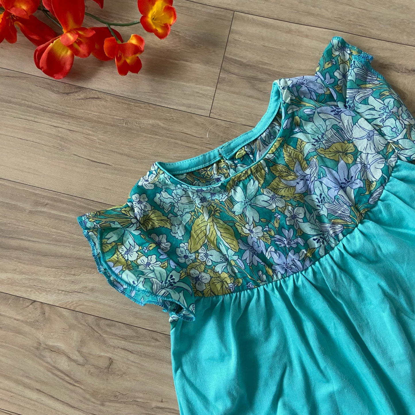 Girls Cotton Trendy Frill Sleeve Frock