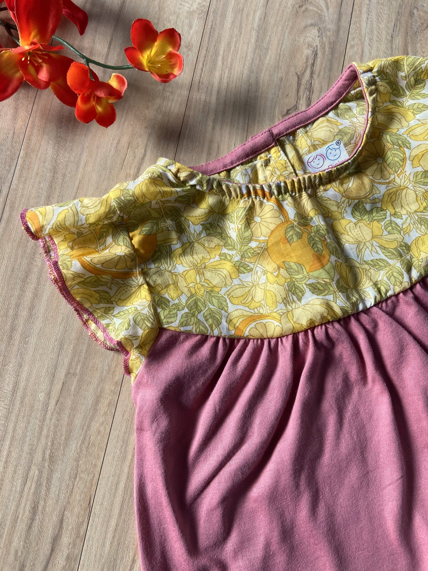 Girls Cotton Trendy Frill Sleeve Frock