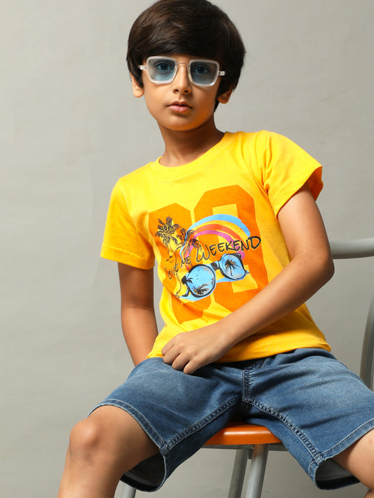 BOYS PRINTED COTTON T-SHIRT