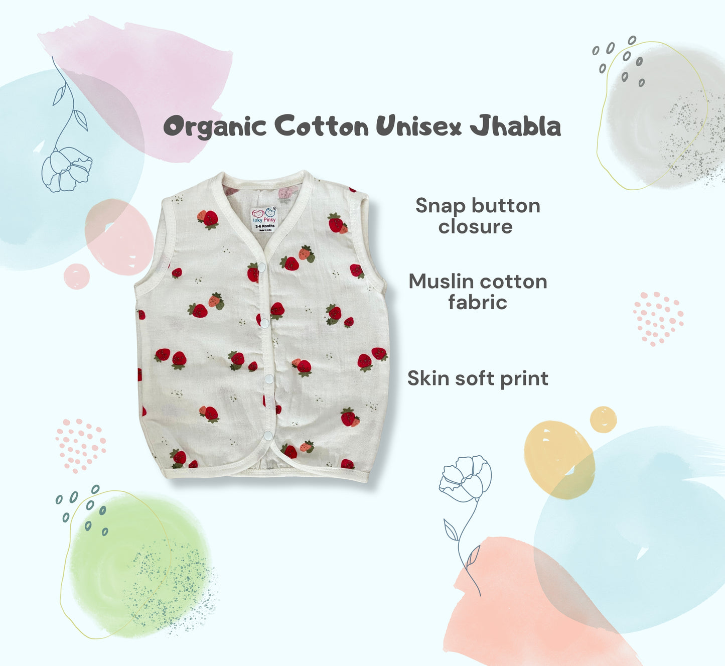 Organic Cotton Unisex Muslin Jhabla