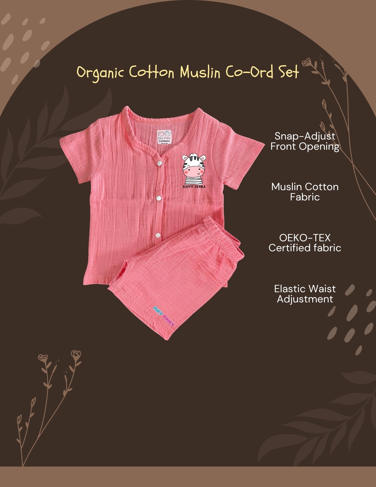 Organic Cotton Unisex Muslin Co-Ord Premium Cotton