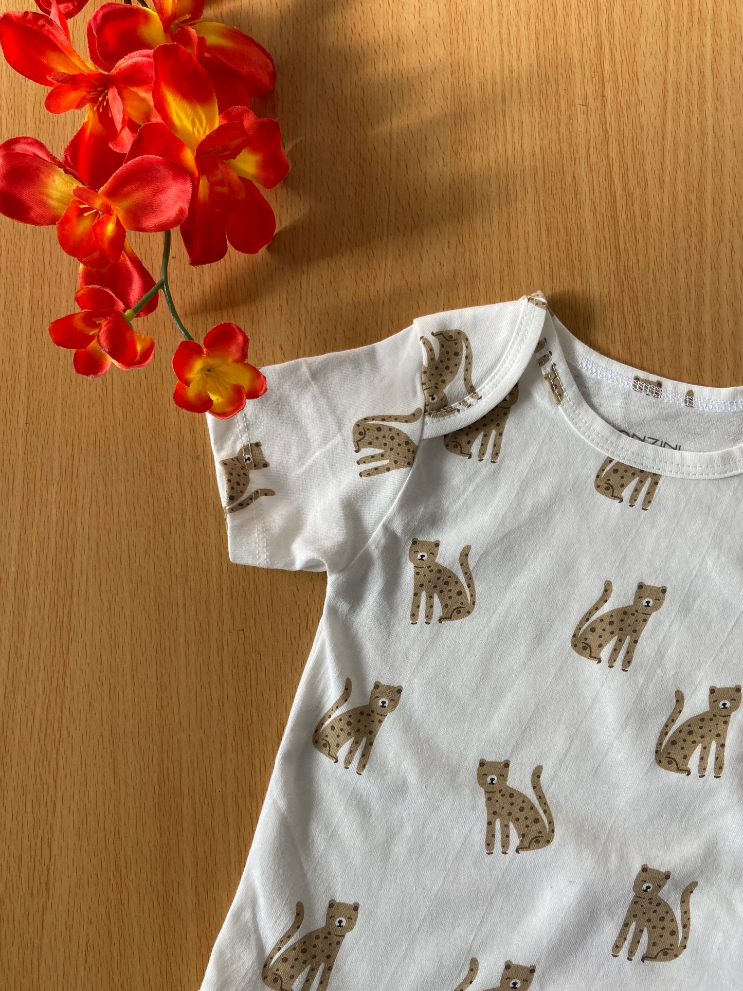 Organic Cotton Unisex Infant Romper with Cute Prints – Half Sleeve IP14