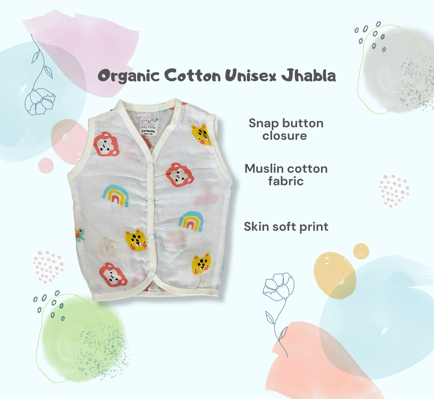 Organic Cotton Unisex Muslin Jhabla