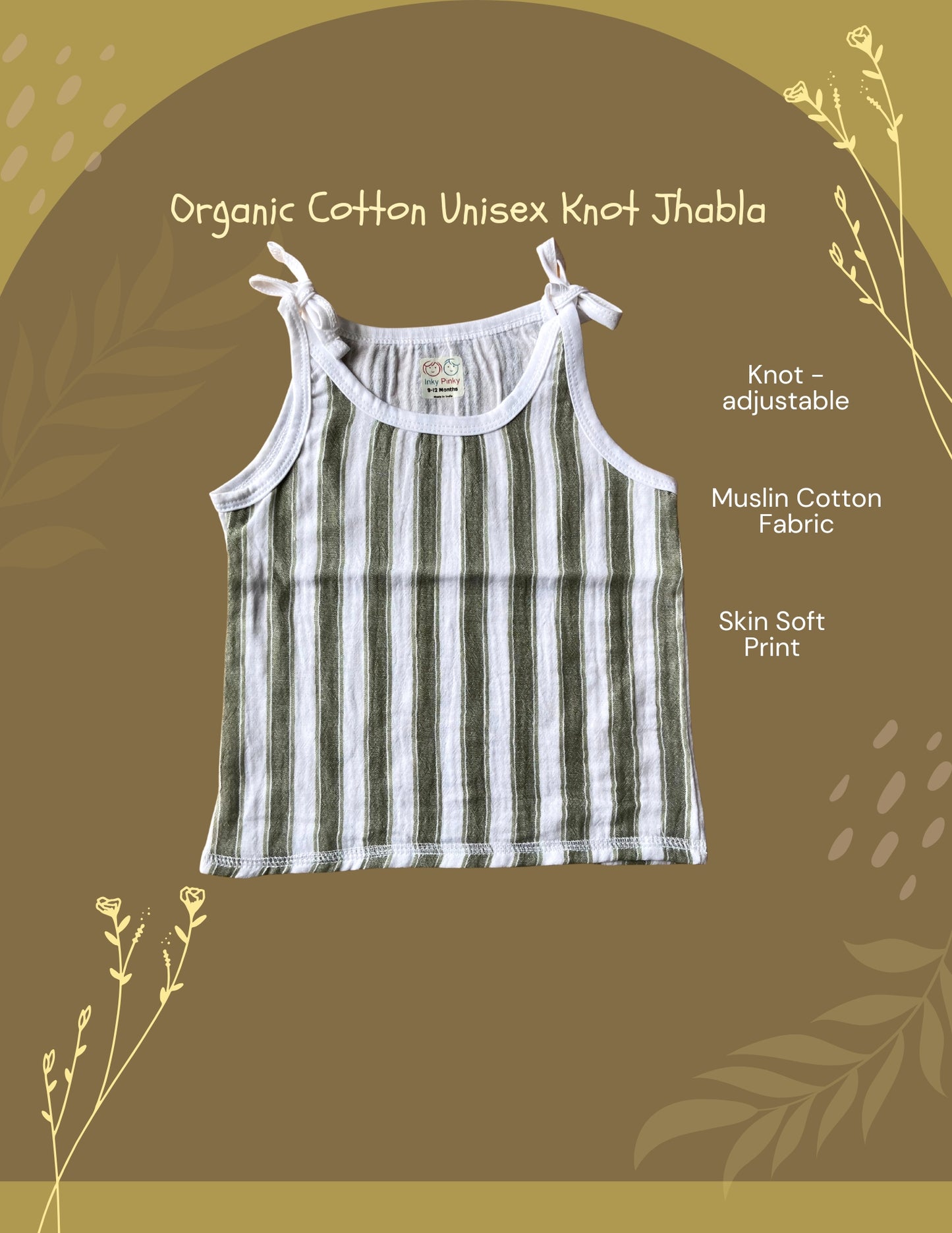 Organic Cotton Muslin Unisex Knot Jhabla Combo Pack of 7 pcs