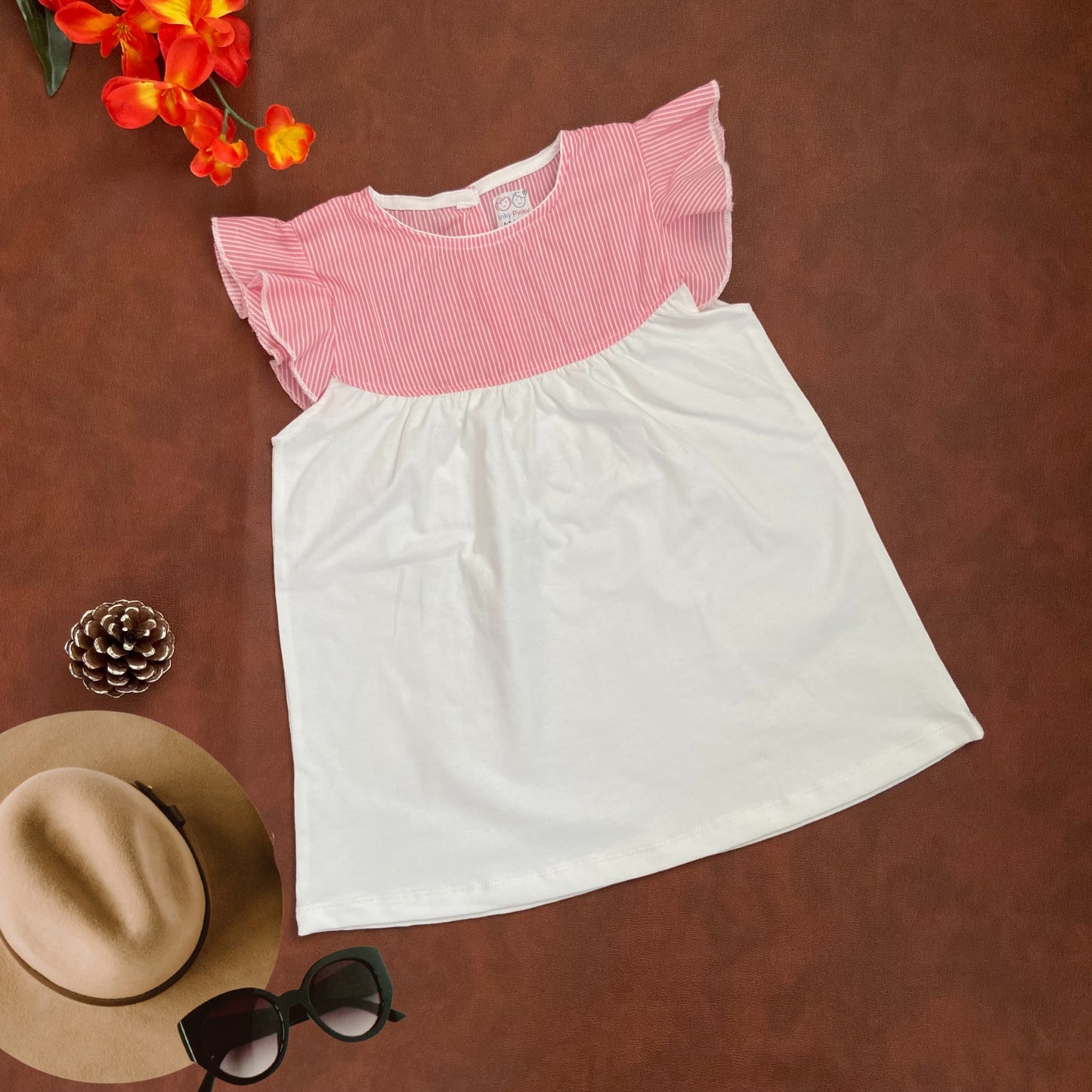 Girls Cotton Trendy Frill Sleeve Frock