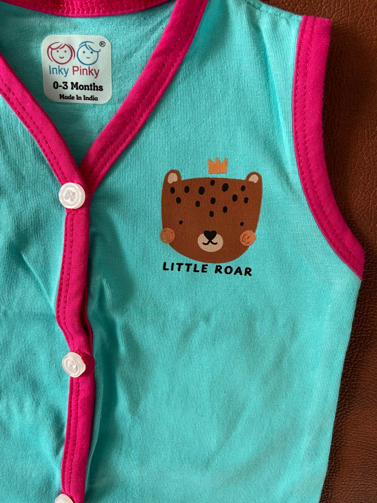 Cotton Printed Sleeveless Jhabla & Shorts Set - IP16