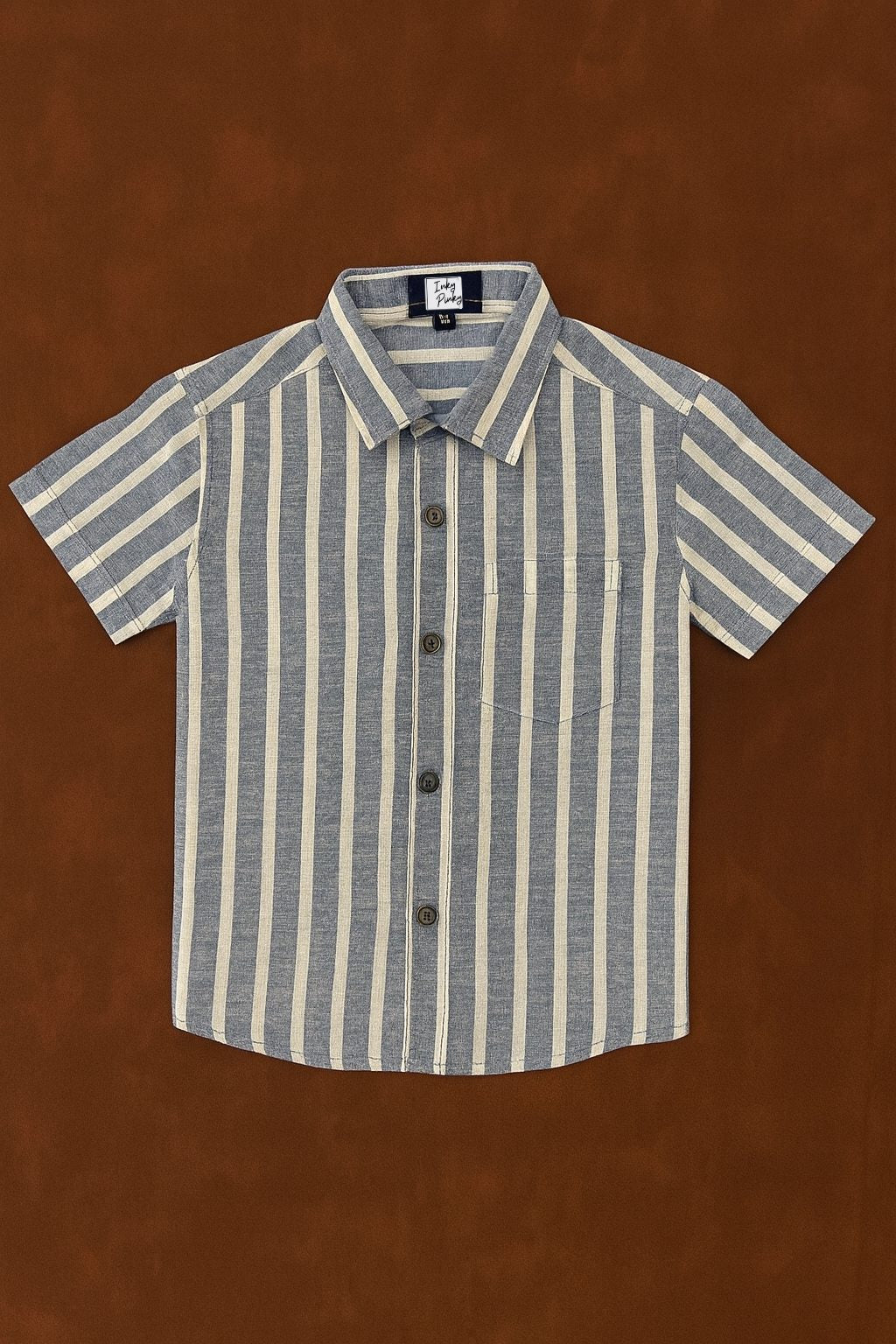 Unisex Kids Linen Cotton Half Sleeve Woven Shirt IP15