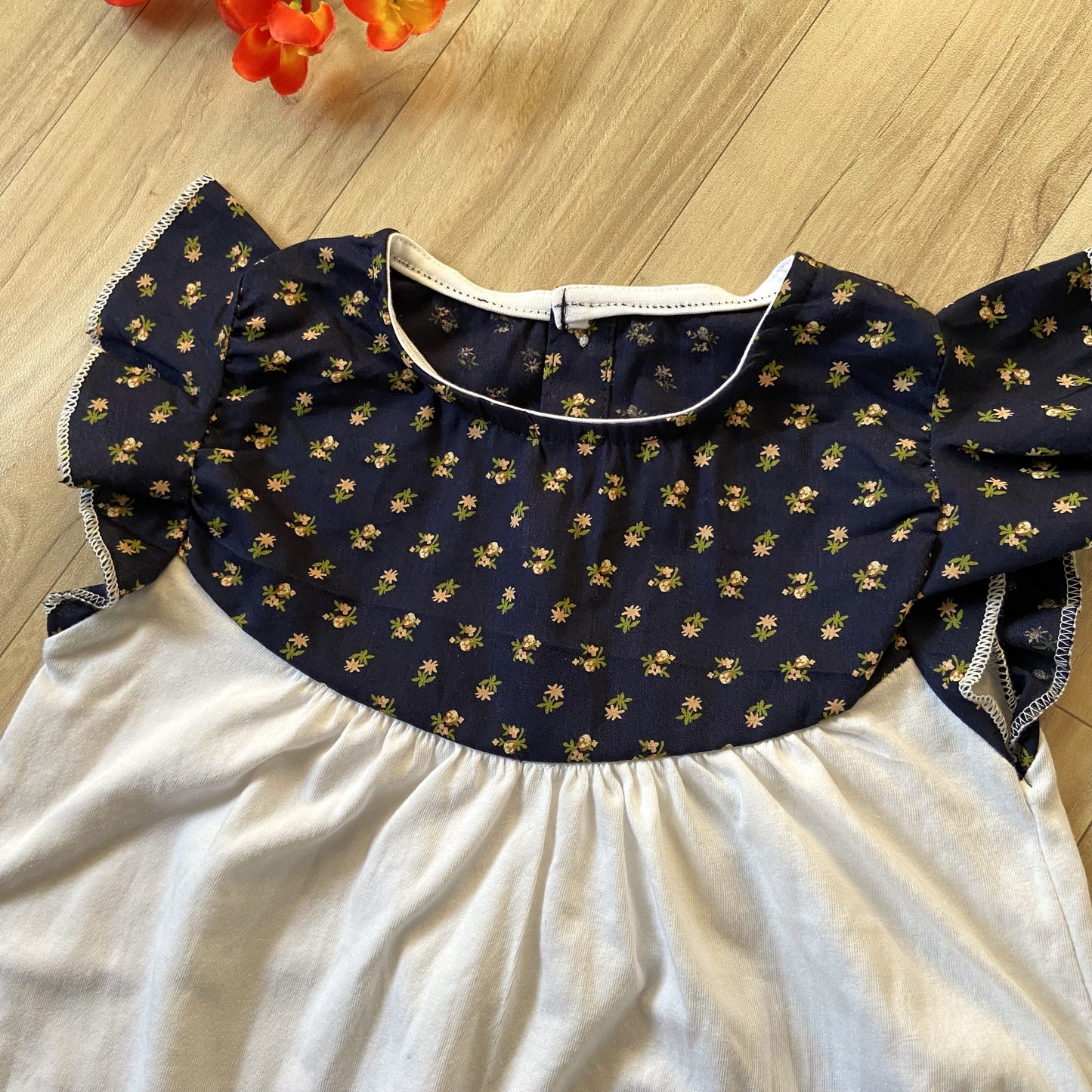 Girls Cotton Trendy Frill Sleeve Frock