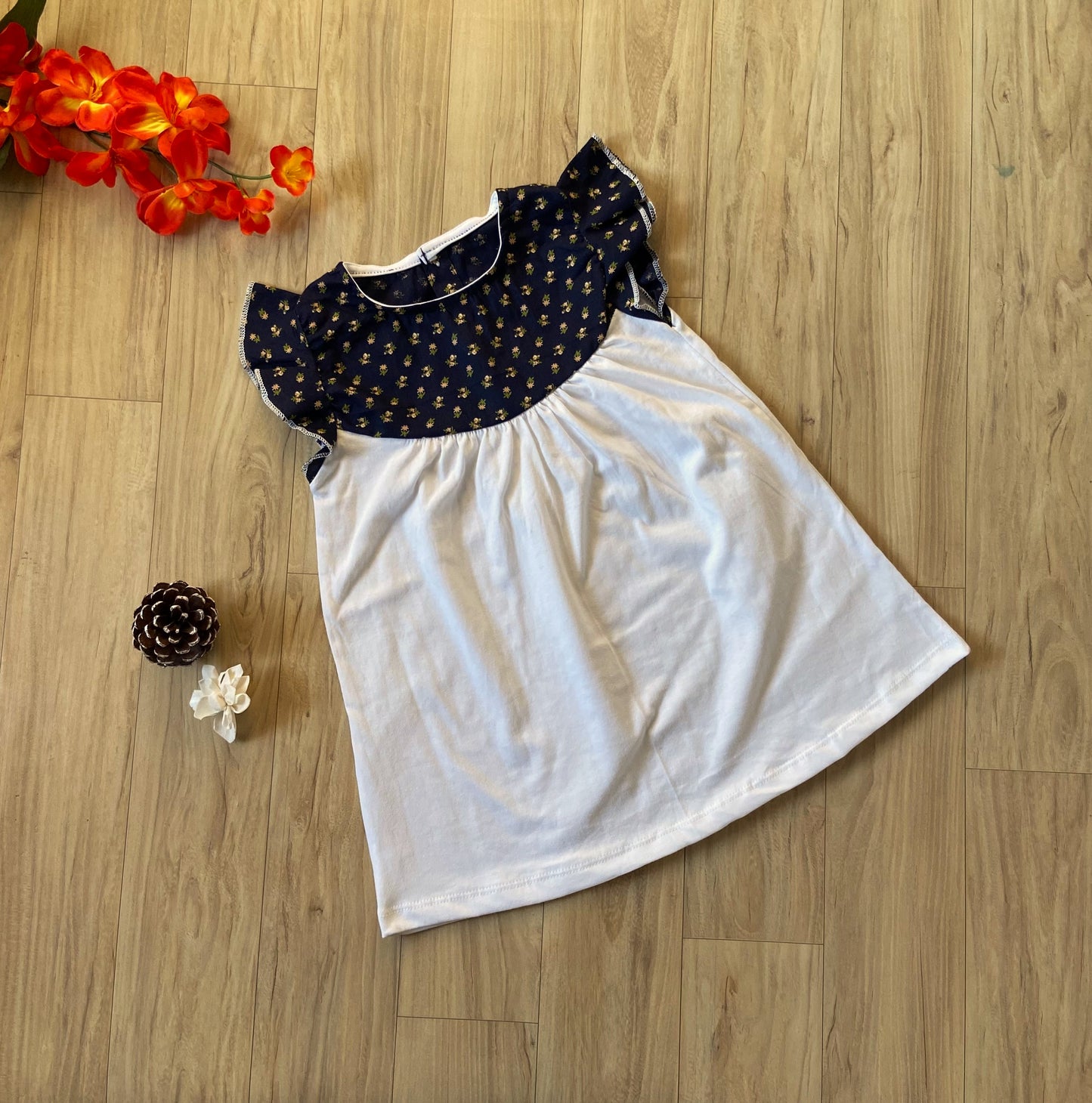 Girls Cotton Trendy Frill Sleeve Frock