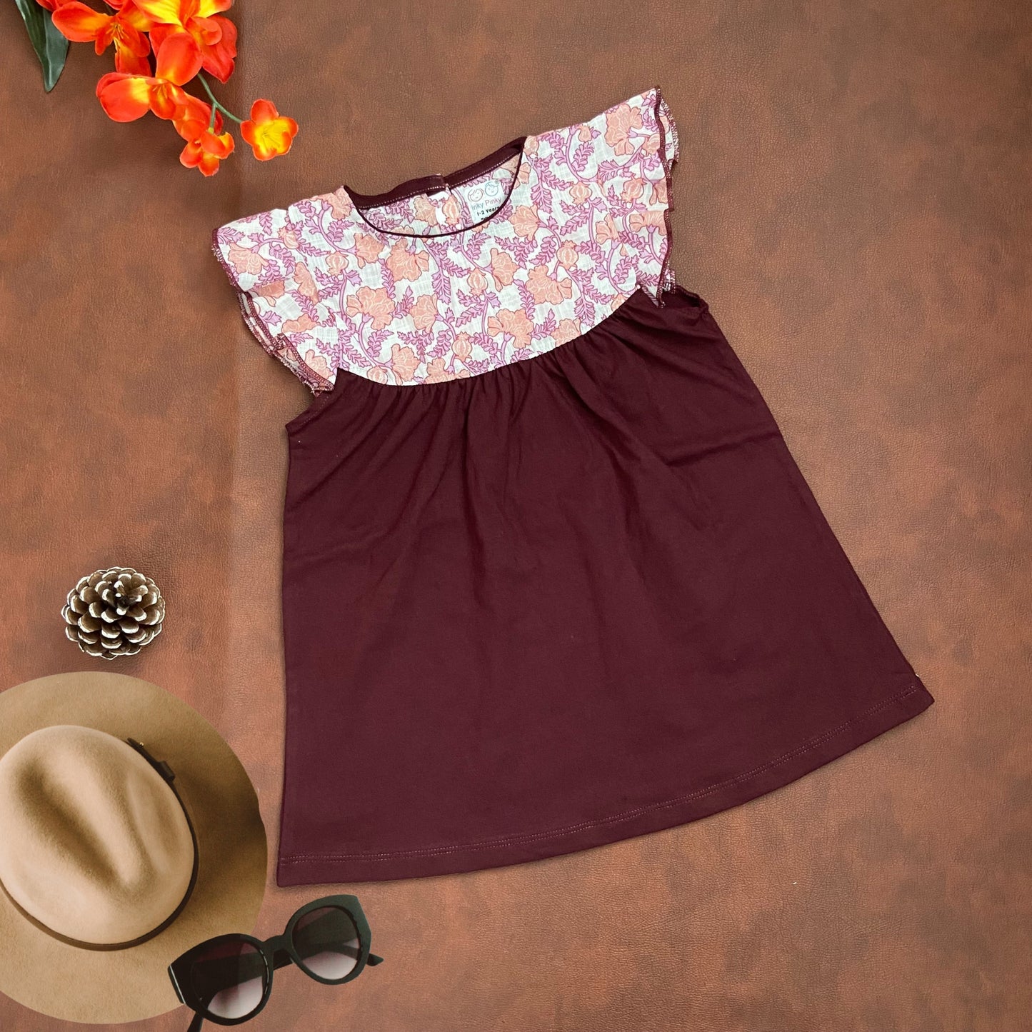 Girls Cotton Trendy Frill Sleeve Frock