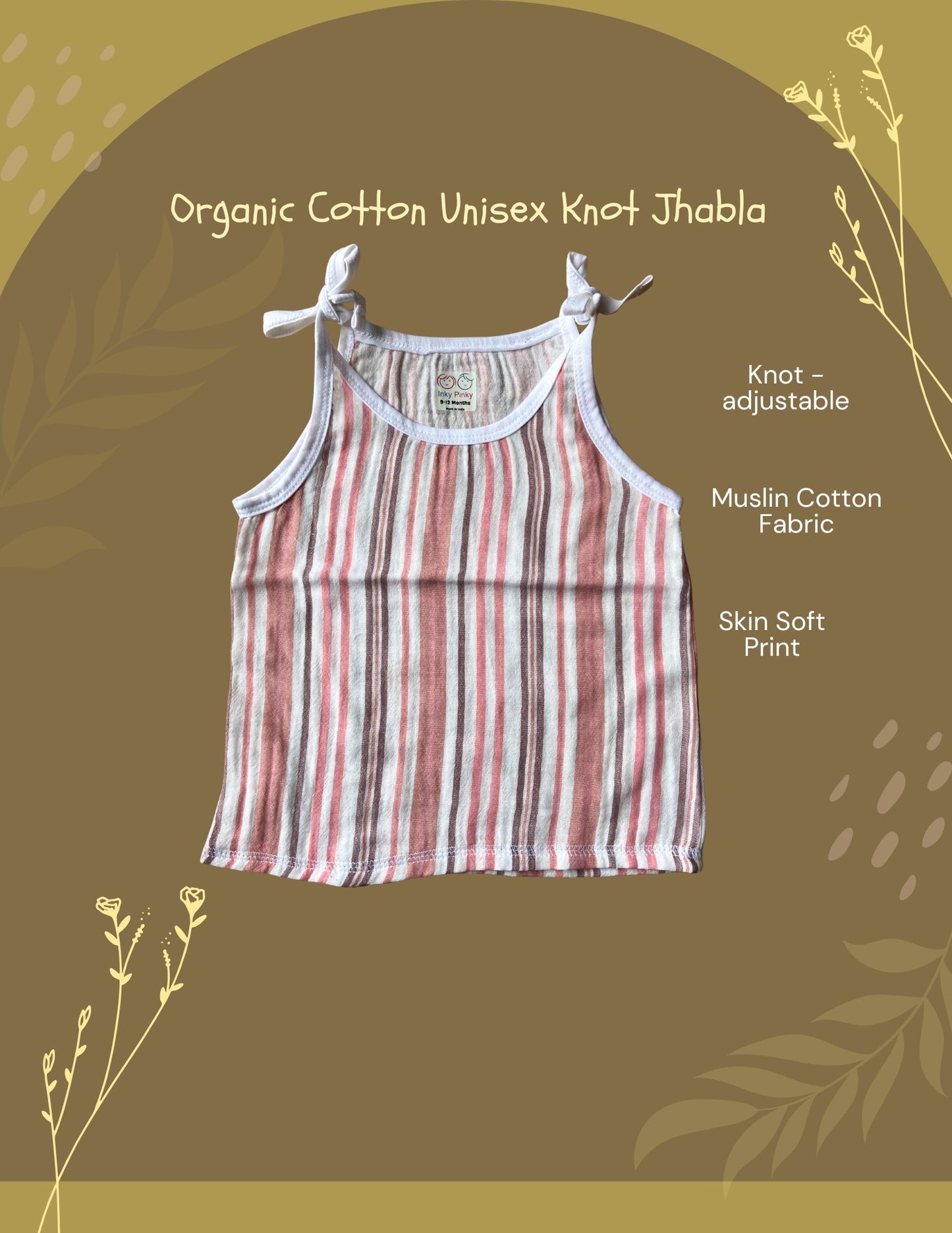 Organic Cotton Muslin Unisex Knot Jhabla IP21