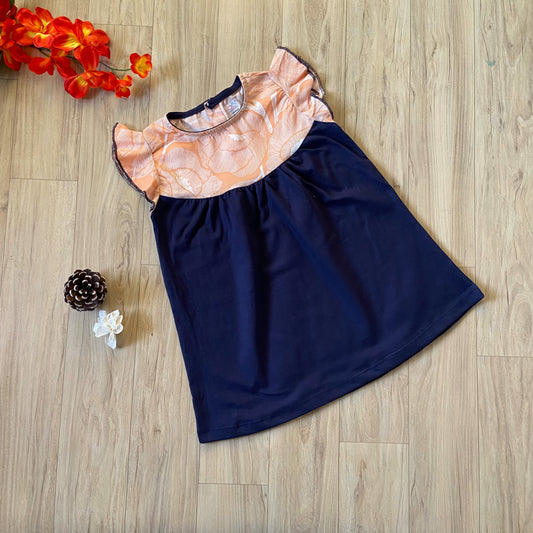 Girls Cotton Trendy Frill Sleeve Frock