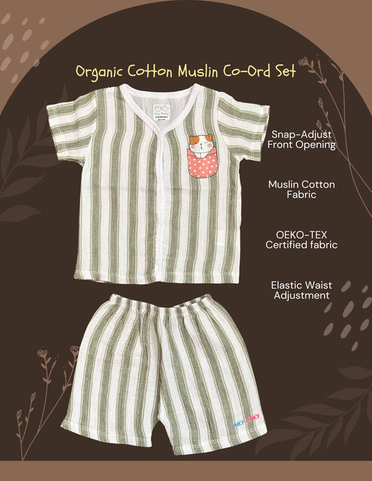 Organic Cotton Unisex Muslin Co-Ord Premium Cotton