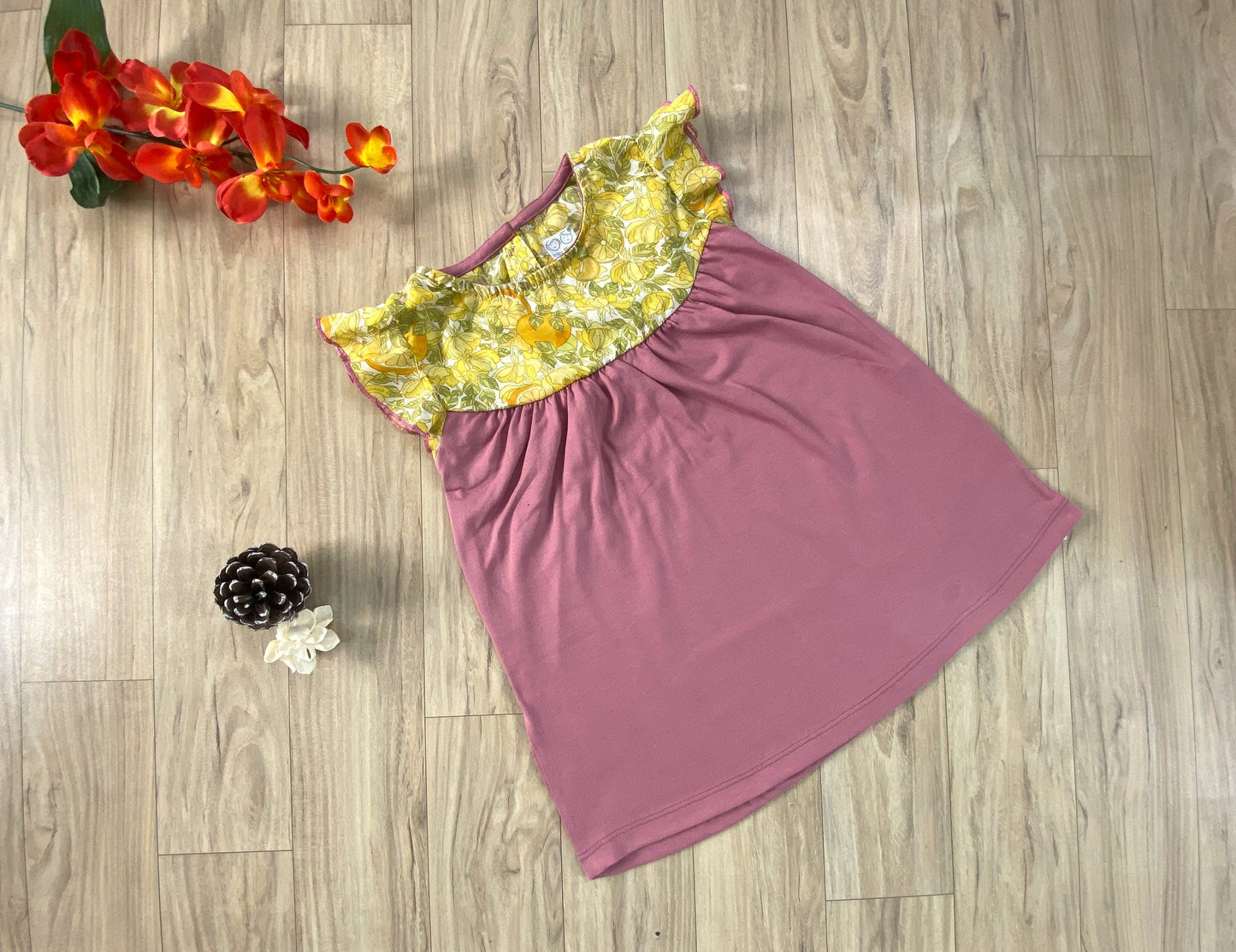 Girls Cotton Trendy Frill Sleeve Frock