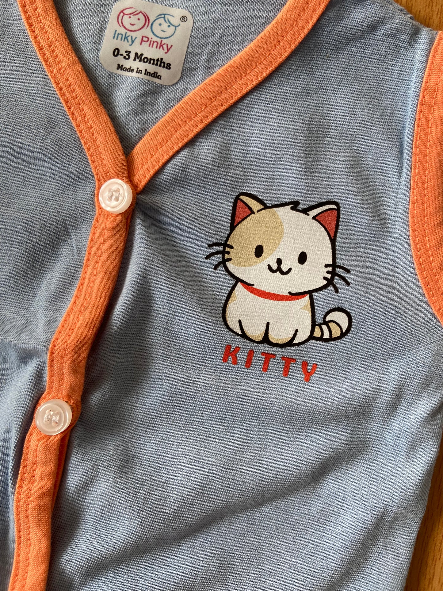 Cotton Printed Sleeveless Jhabla & Shorts Set - IP16