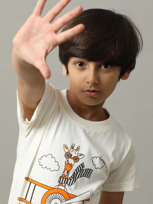 BOYS PRINTED COTTON T-SHIRT