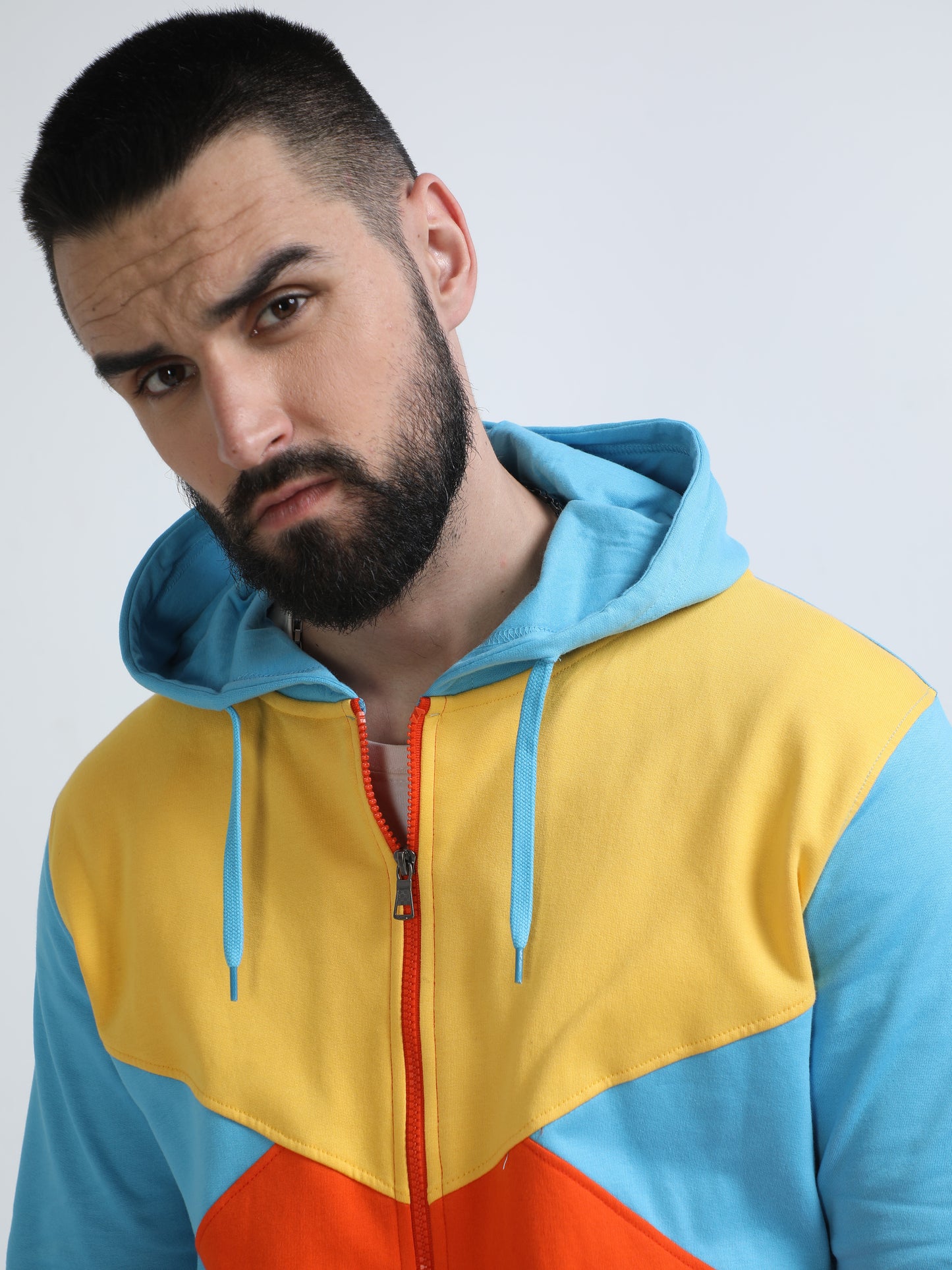 HOODED ZIP-THROUGH SWEATSHIRT