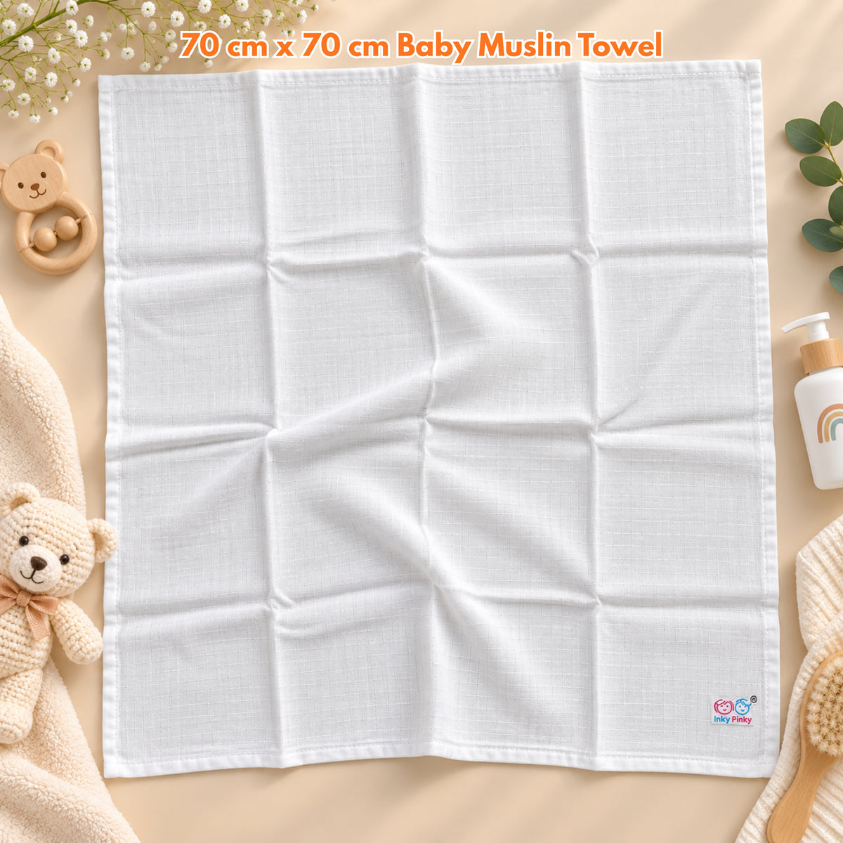 Baby Muslin Cotton Towel 70 cm x 70 cm IP47