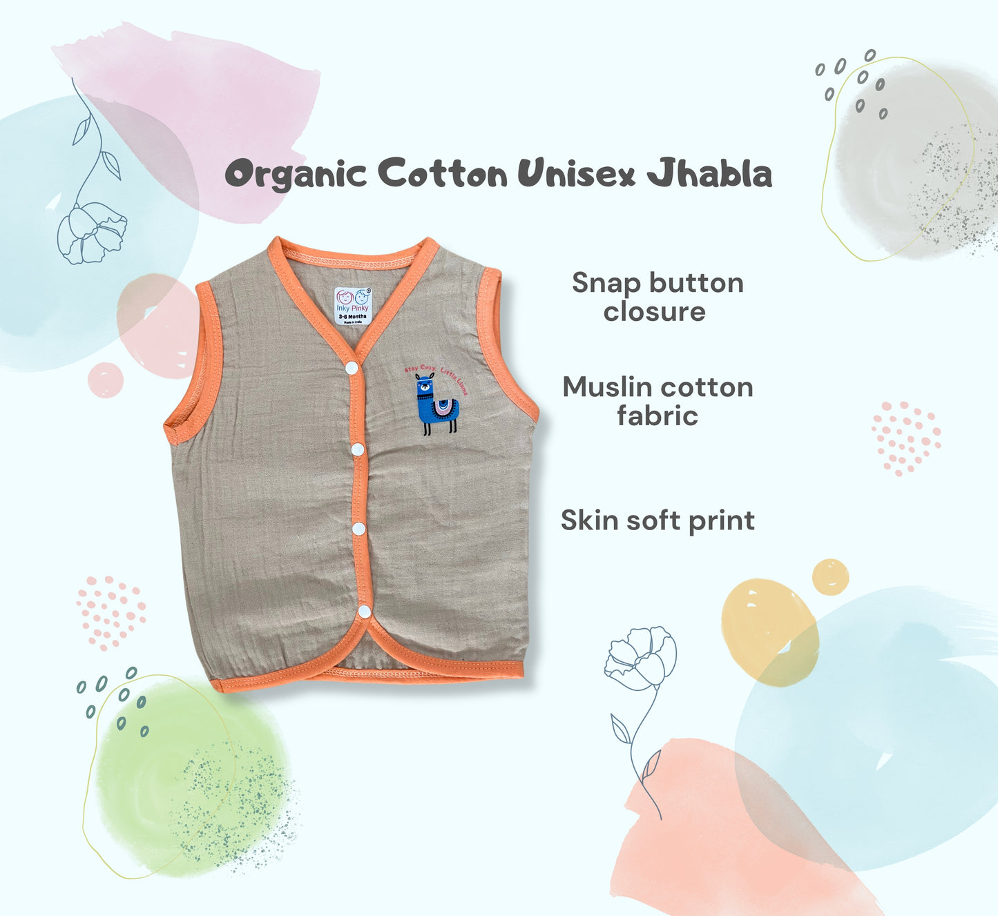 Organic Cotton Unisex Muslin Jhabla
