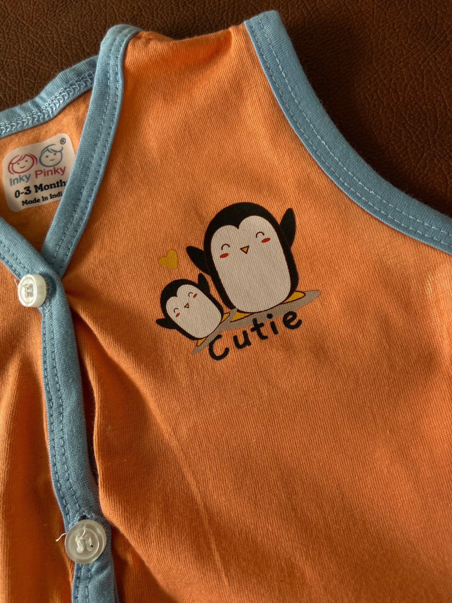 Cotton Printed Sleeveless Jhabla & Shorts Set - IP16