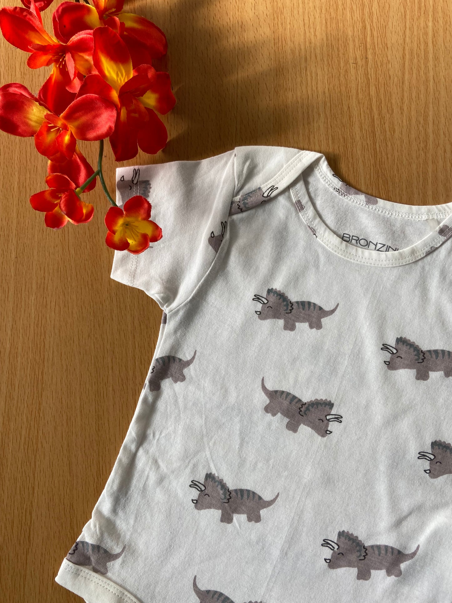 Organic Cotton Unisex Infant Romper with Cute Prints – Half Sleeve IP14