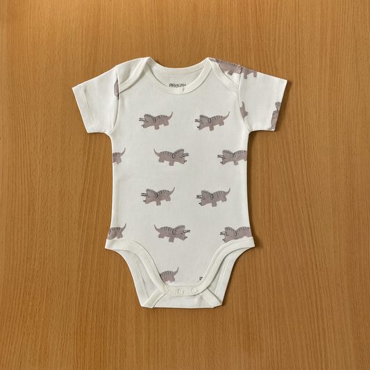 Organic Cotton Unisex Infant Romper with Cute Prints – Half Sleeve IP14