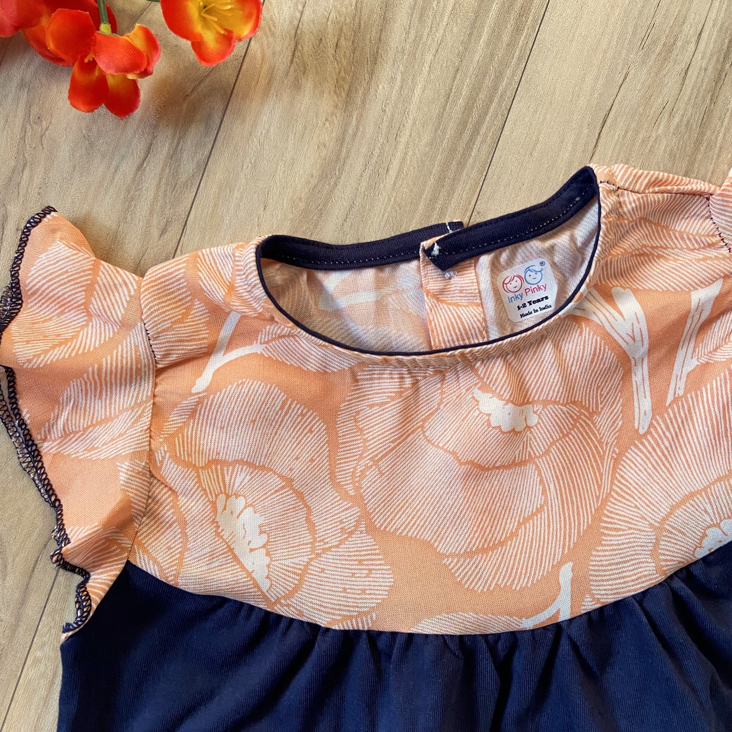 Girls Cotton Trendy Frill Sleeve Frock