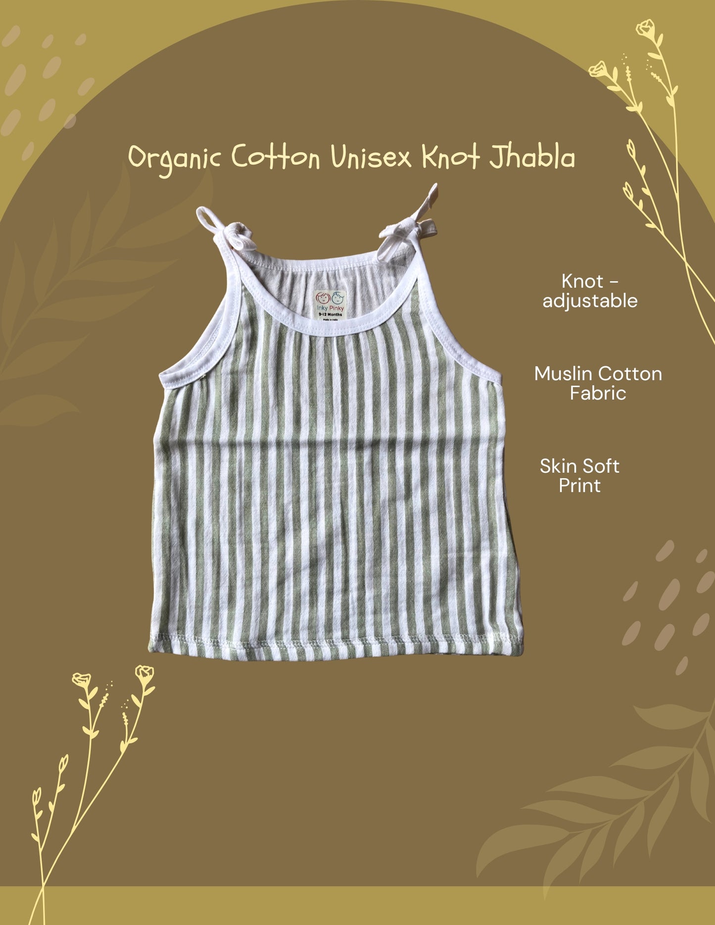 Organic Cotton Muslin Unisex Knot Jhabla Combo Pack of 7 pcs