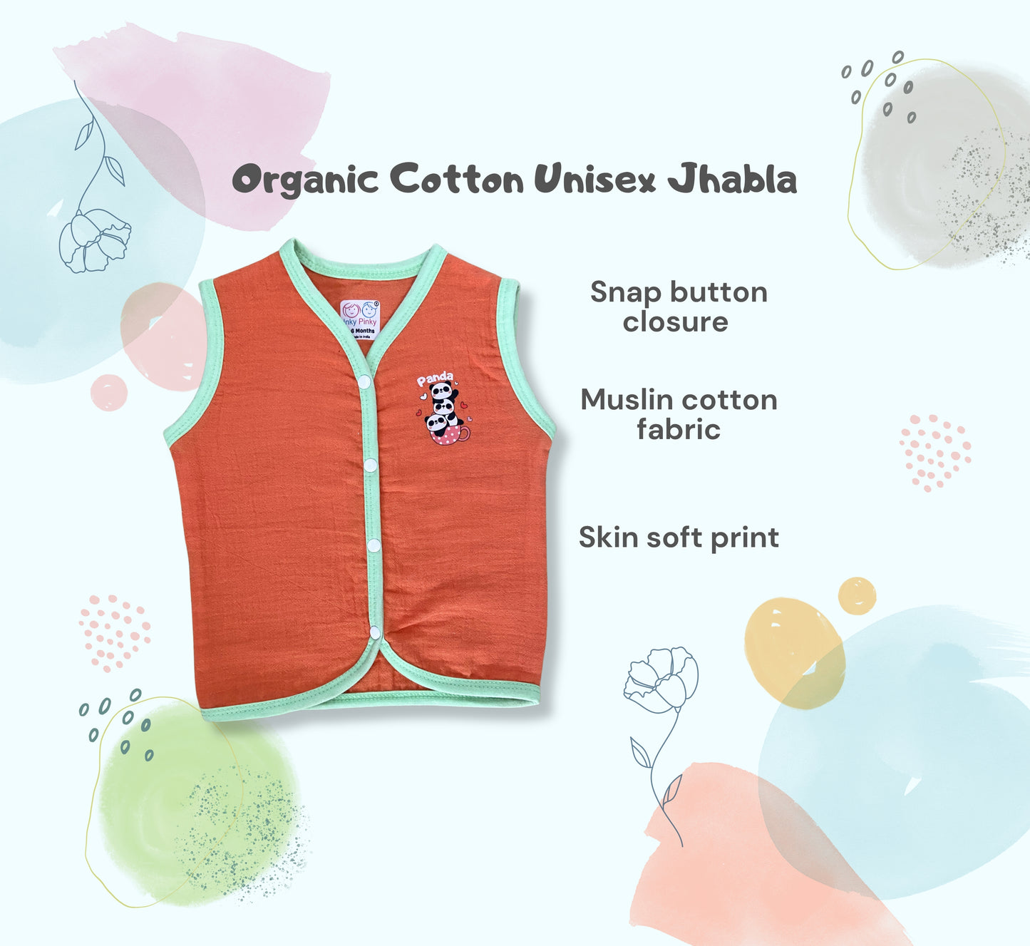 Organic Cotton Unisex Muslin Jhabla