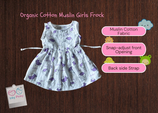 Organic Cotton Muslin Sleeveless Frock