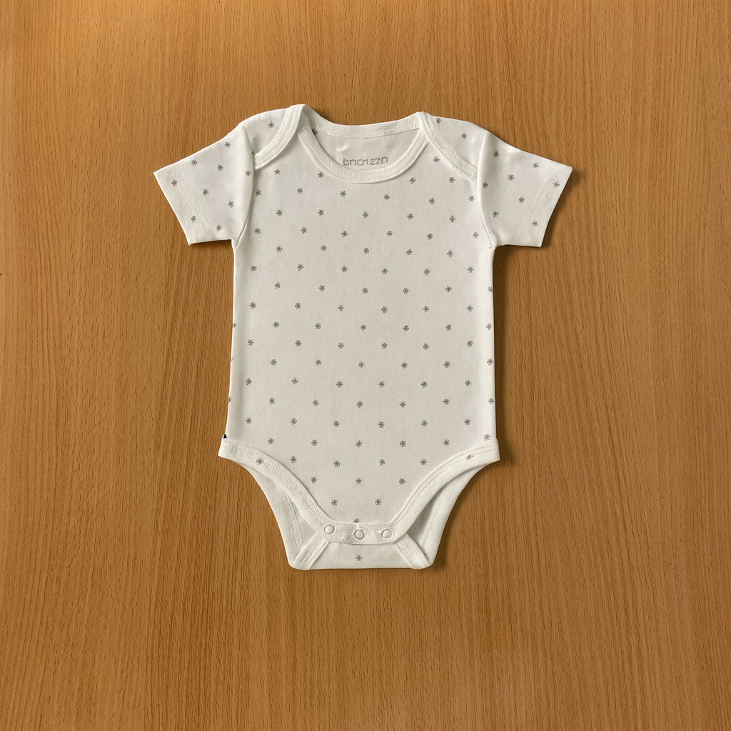 Organic Cotton Unisex Infant Romper with Cute Prints – Half Sleeve IP14