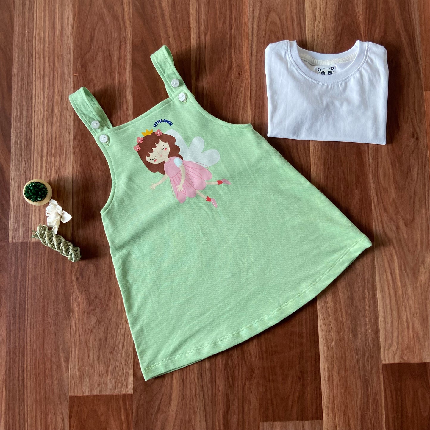 Girl Dress with T-Shirt Set
