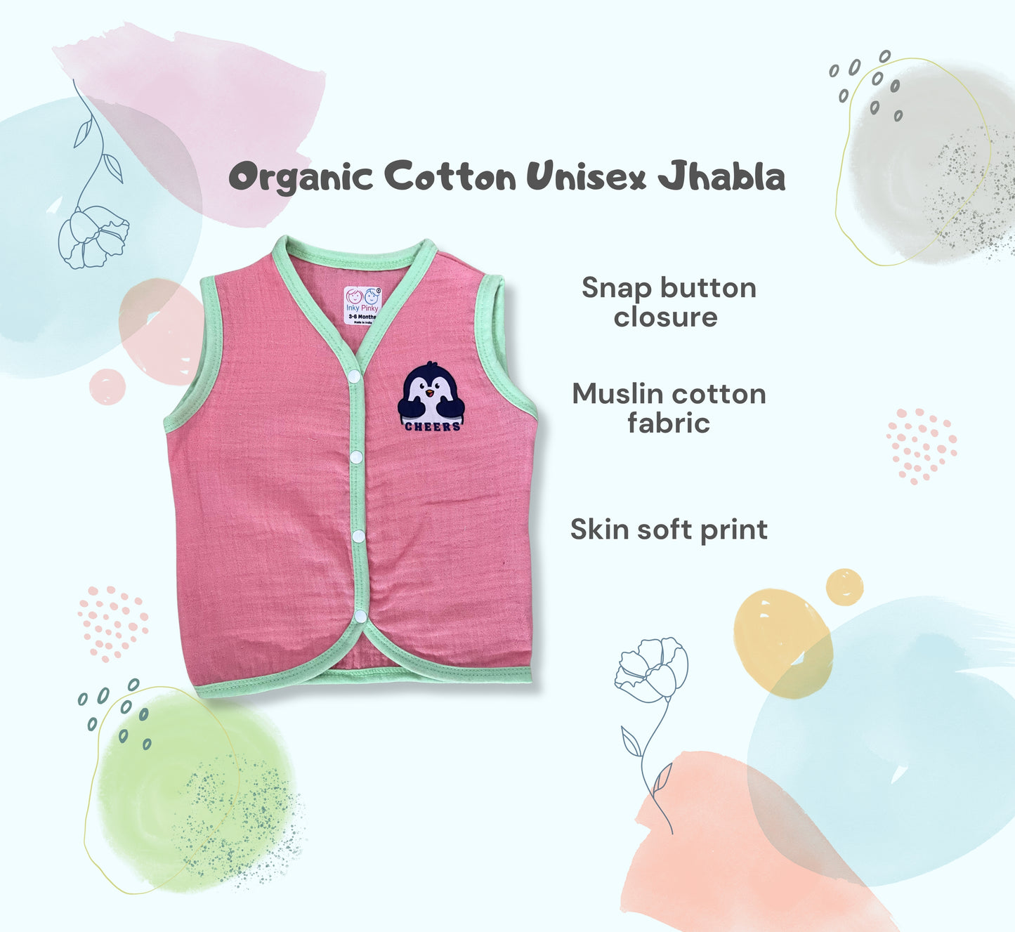 Organic Cotton Unisex Muslin Jhabla