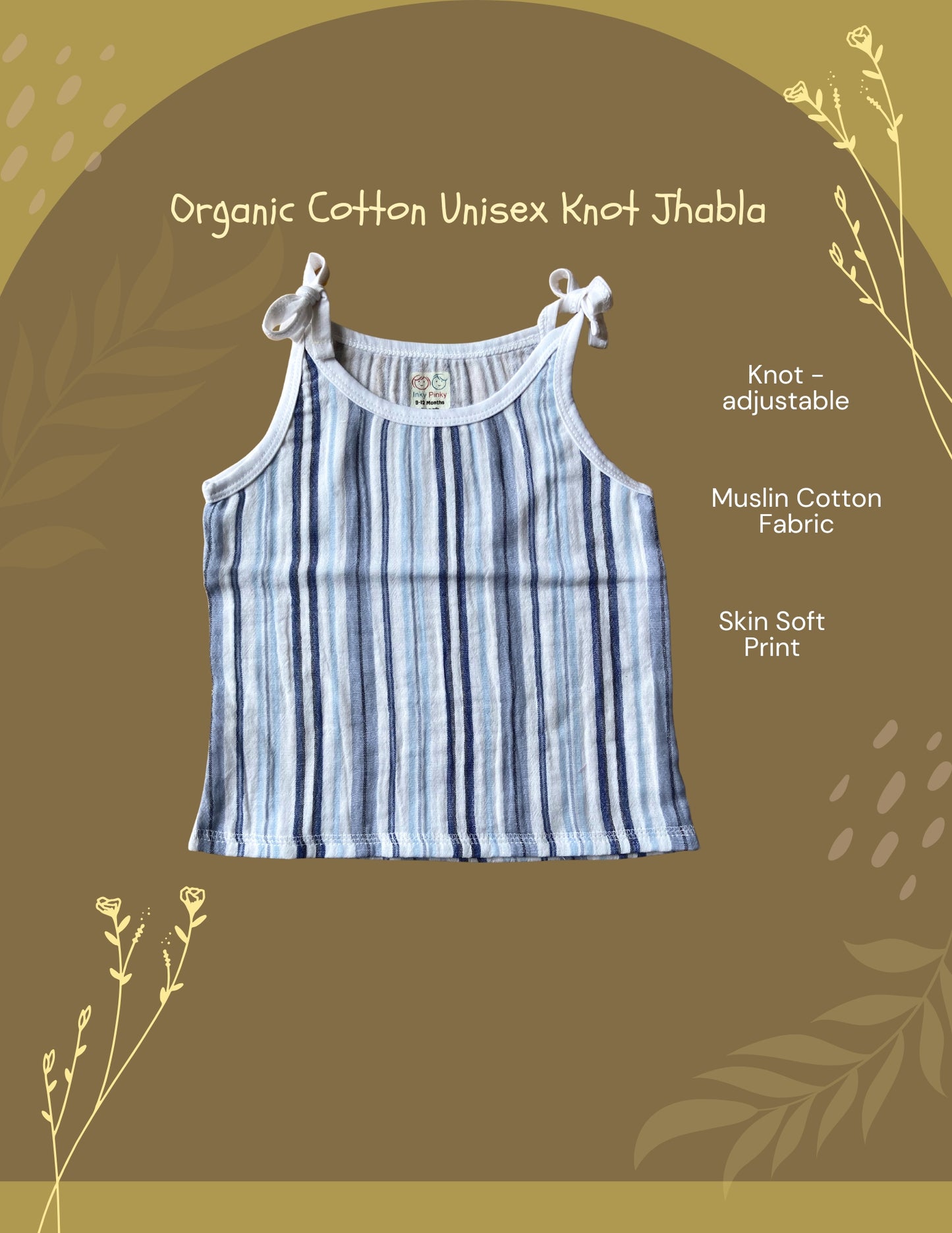 Organic Cotton Muslin Unisex Knot Jhabla Combo Pack of 7 pcs