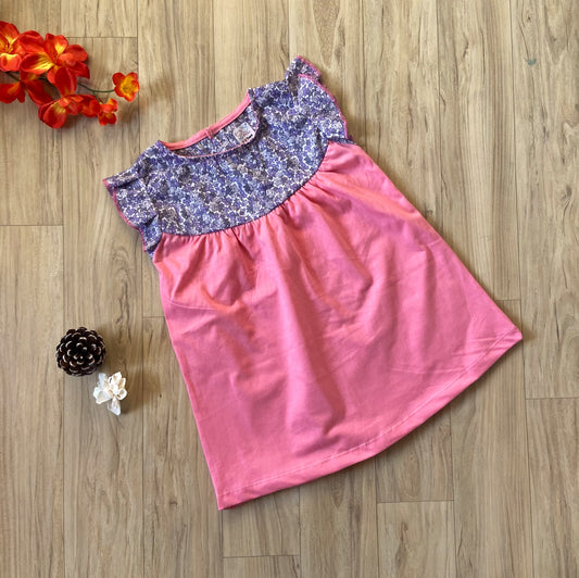 Girls Cotton Trendy Frill Sleeve Frock