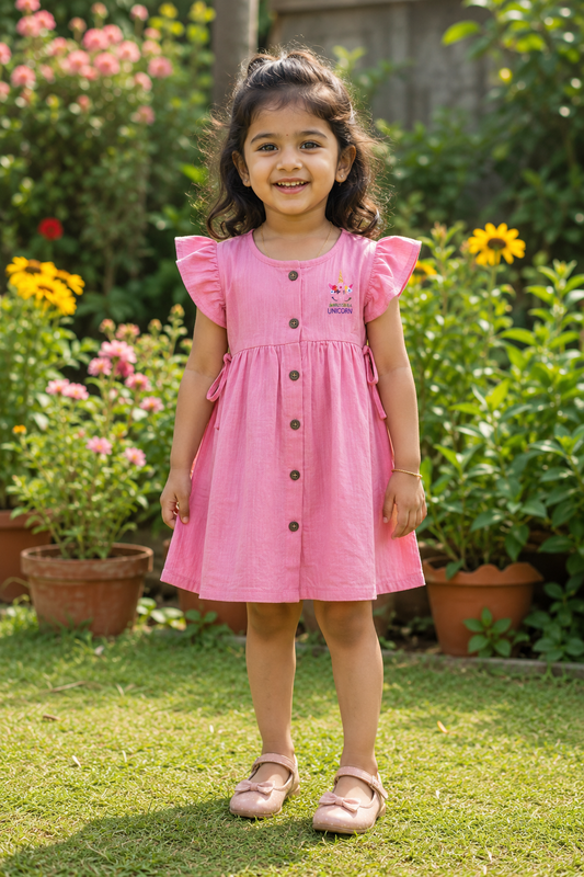 Organic Cotton Girls Woven Frocks IP41