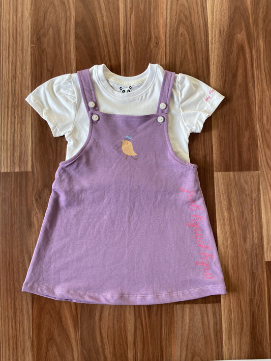 Girl Dress with T-Shirt Set