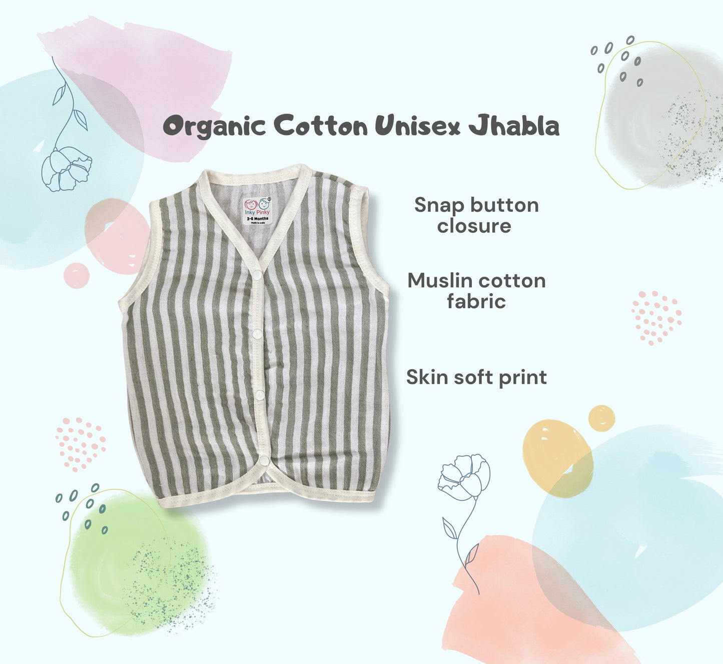 Organic Cotton Unisex Muslin Jhabla