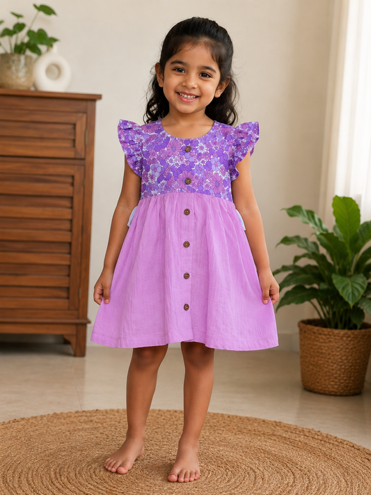 Organic Cotton Girls Woven Frocks IP41