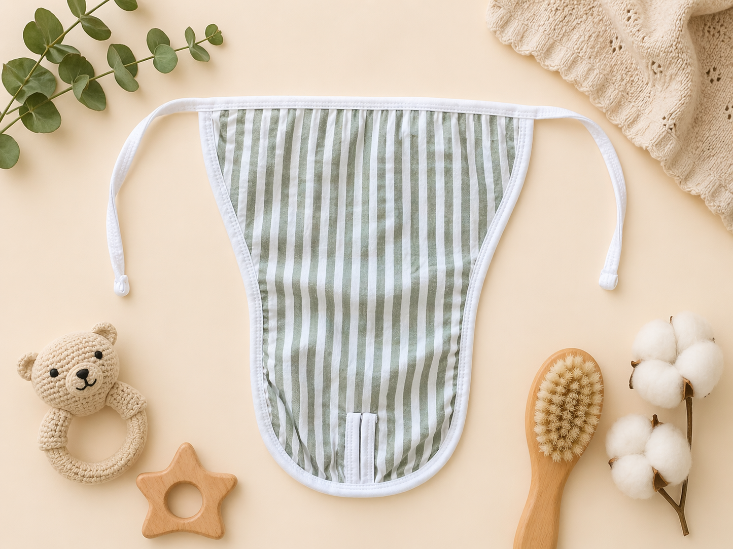 5 pcs Combo Organic Cotton Muslin 2 Layered Unisex Nappies IP28