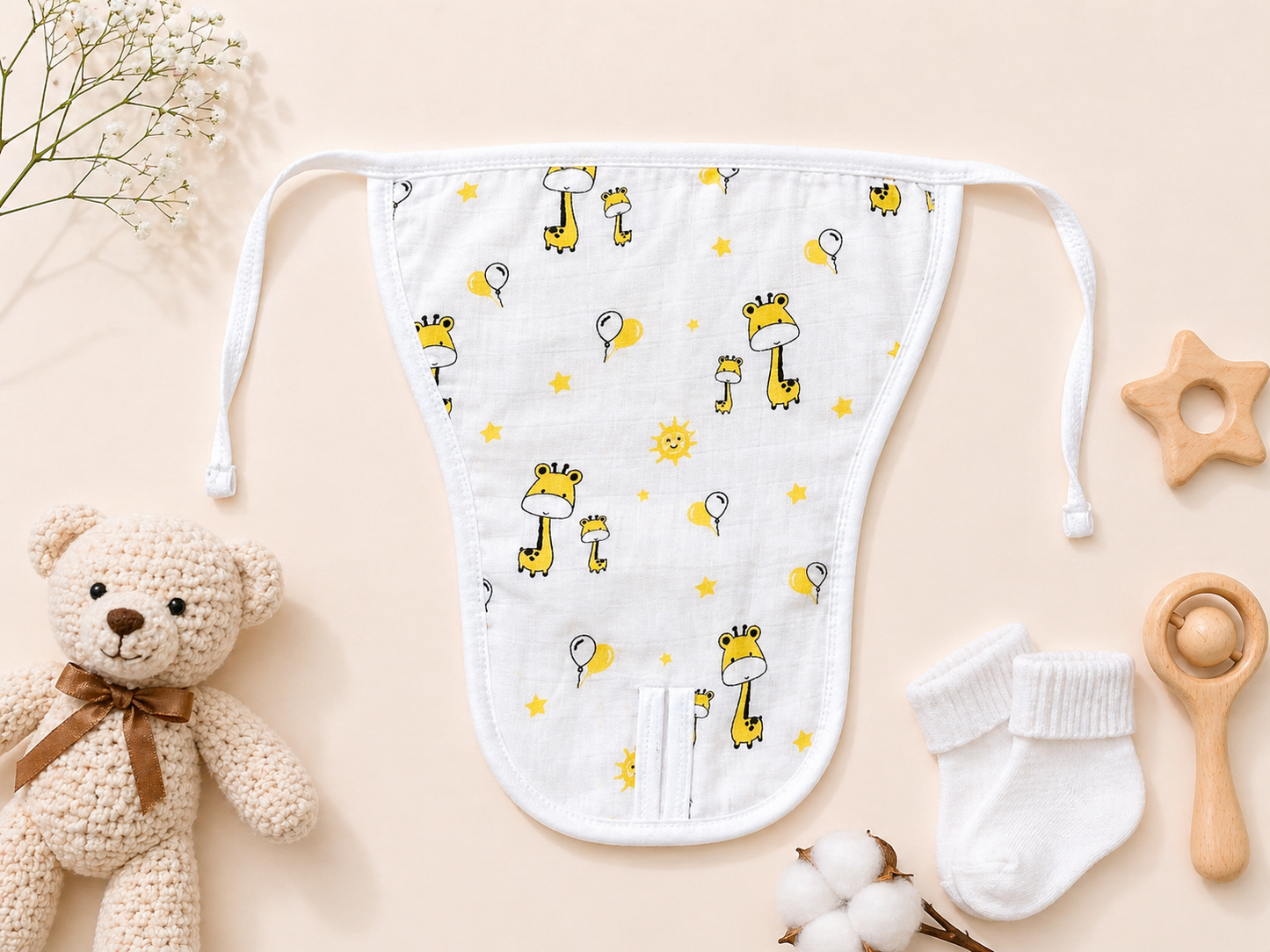 Organic Cotton Muslin 2 Layered Unisex Nappies IP28