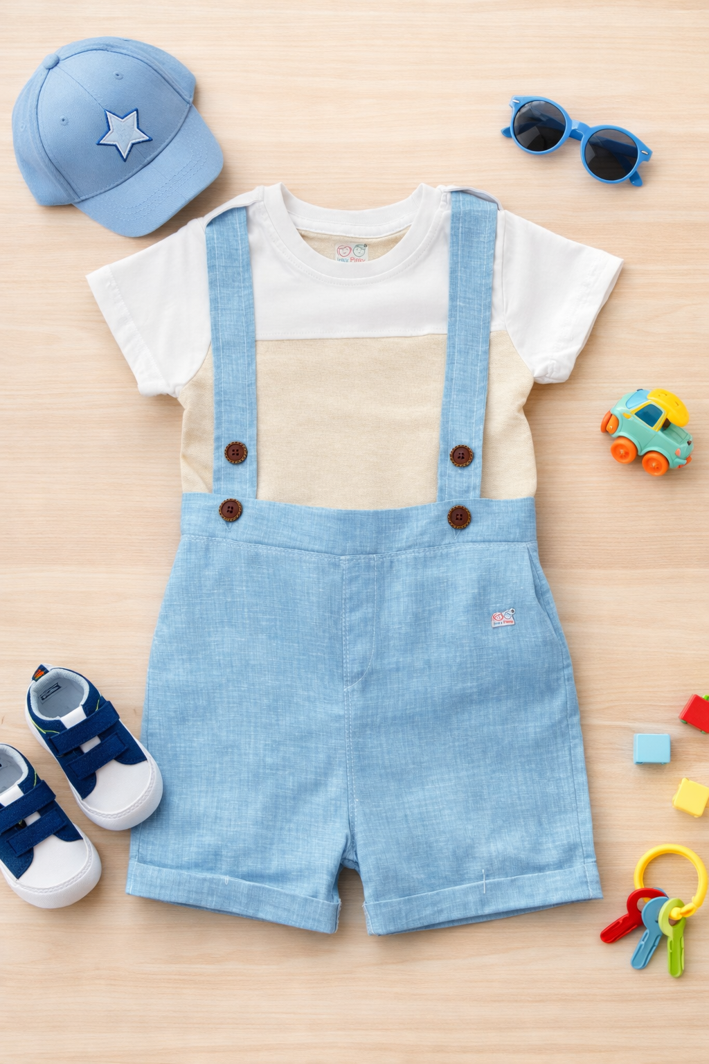 Unisex Dungaree with T shirt set IP27