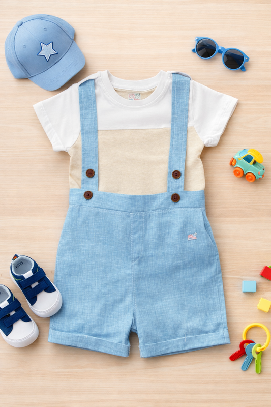 Unisex Dungaree with T shirt set IP27