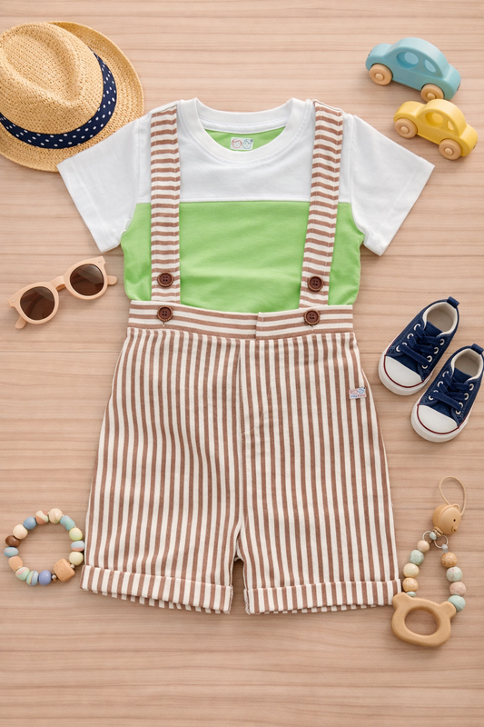 Unisex Dungaree with T shirt set IP27